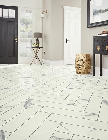 Entry Foyer Luxury Vinyl Tile Herringbone LVT -  Dan Good Flooring in Payson, AZ