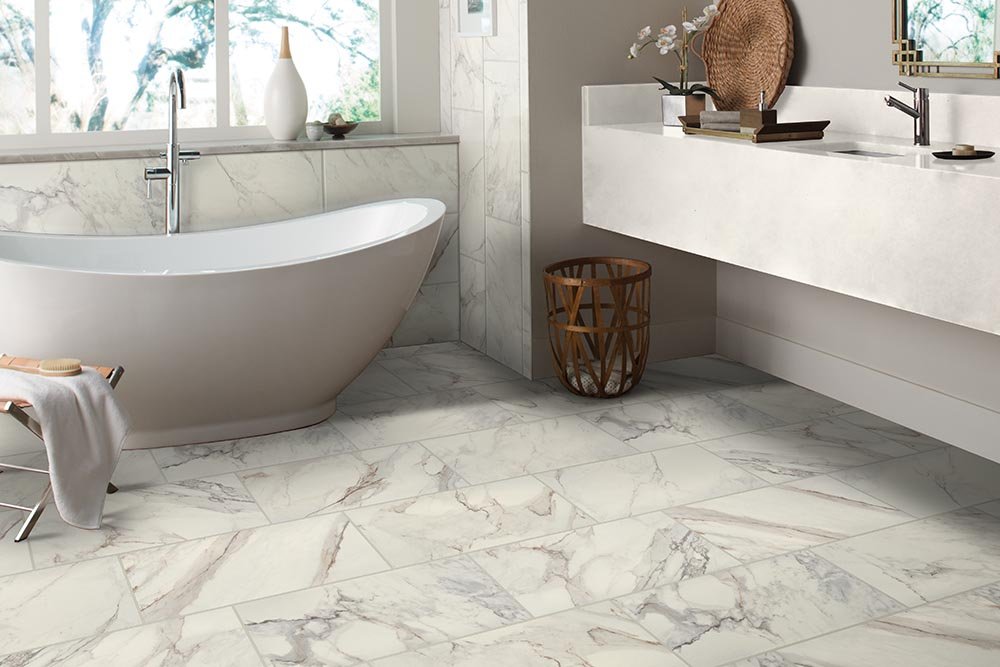 Bathroom Porcelain Marble Tile - Dan Good Flooring in Payson, AZ
