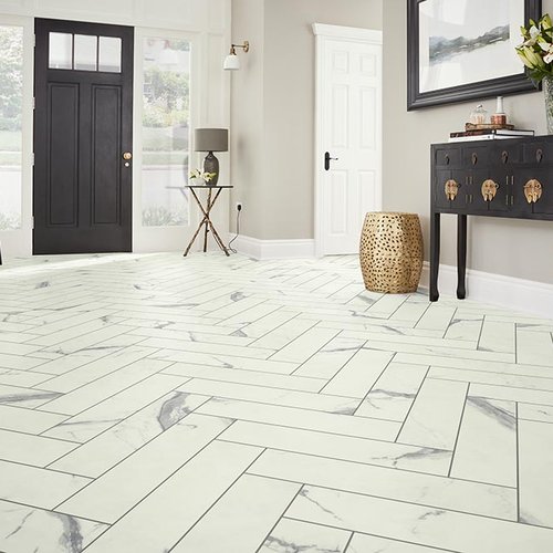 Entry Foyer Luxury Vinyl Tile Herringbone LVT -  Dan Good Flooring in Payson, AZ